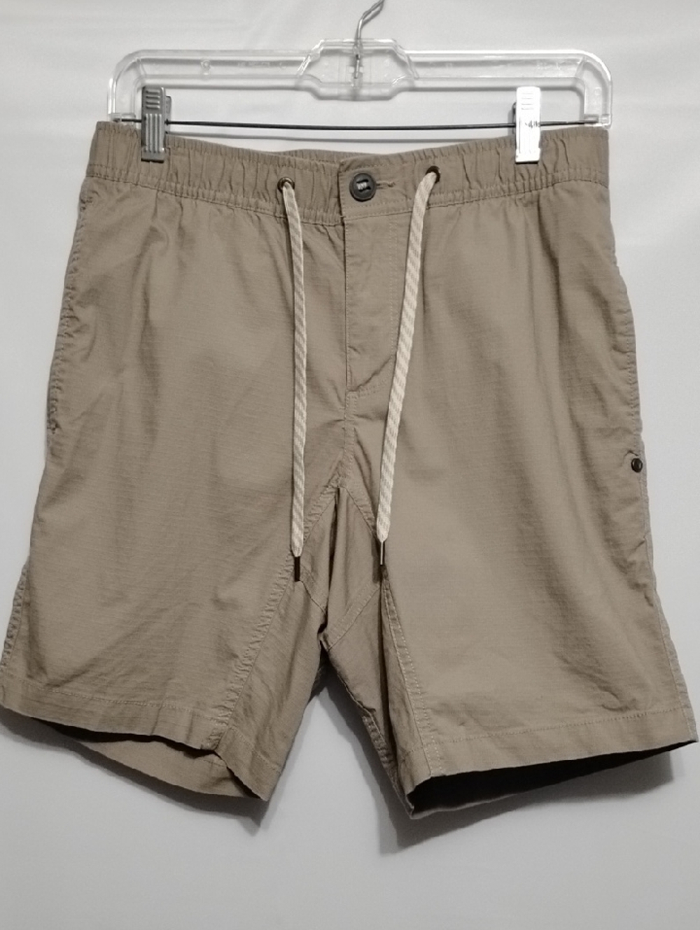Vuori Tan Drawstring‎ Shorts with Coastal Logo